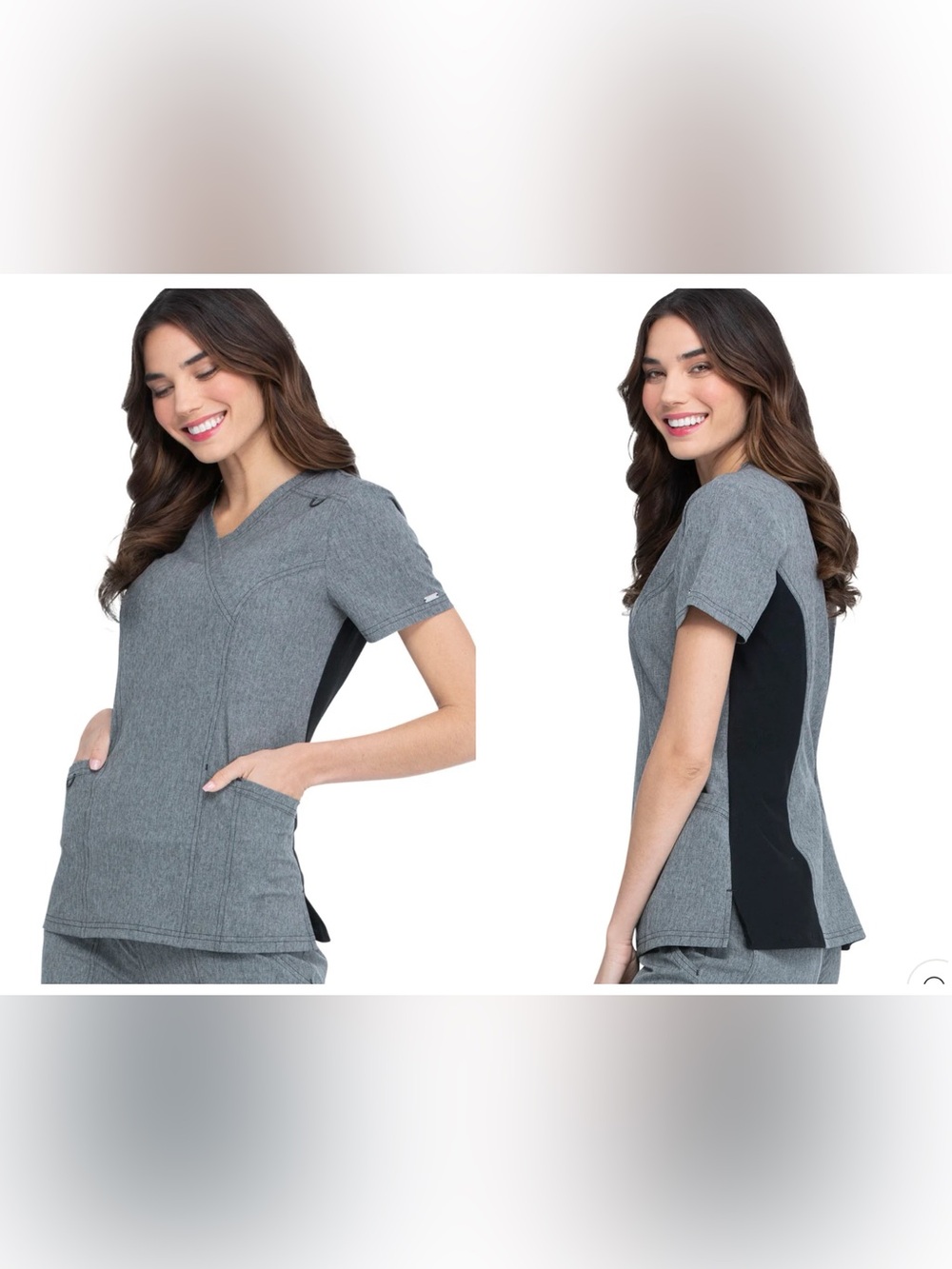 Mock Wrap Top by Elle COLOR - Heather Gray size XS